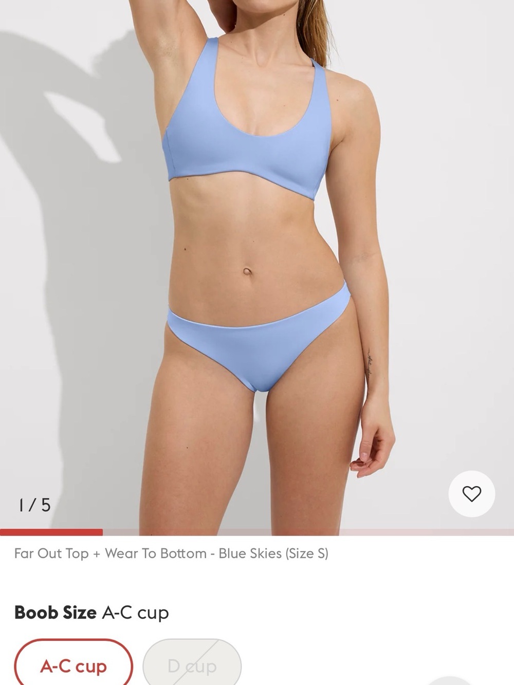 Left On Friday Sky Blue Bikini top